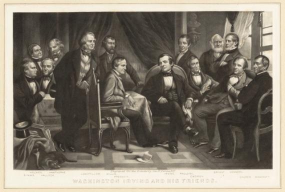 Image of Washington Irving and his Friends at Sunnyside