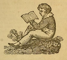 Image of illustration of boy reading