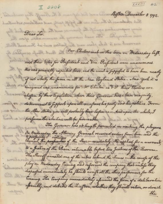 John Quincy Adams letter to John Adams