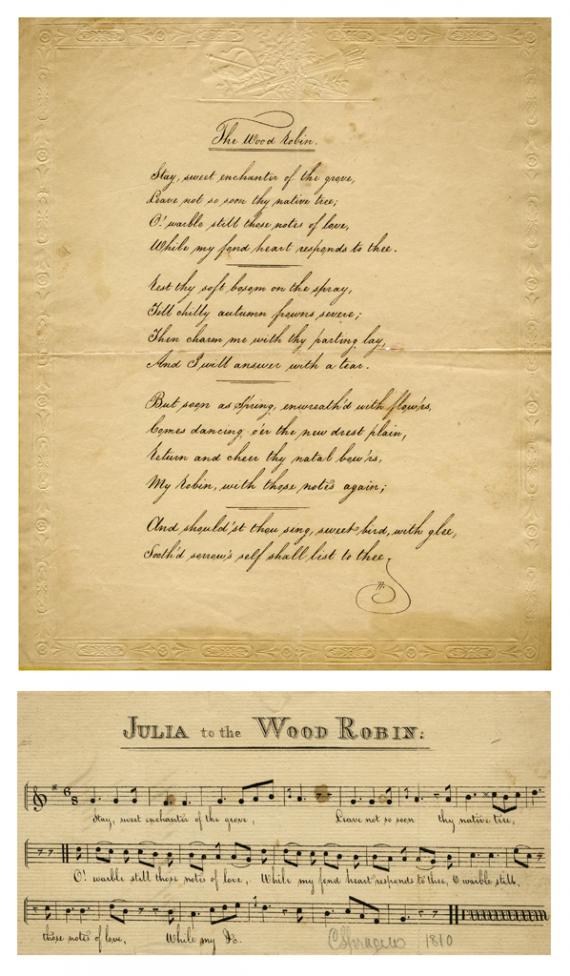 Image of manuscript and music sheet