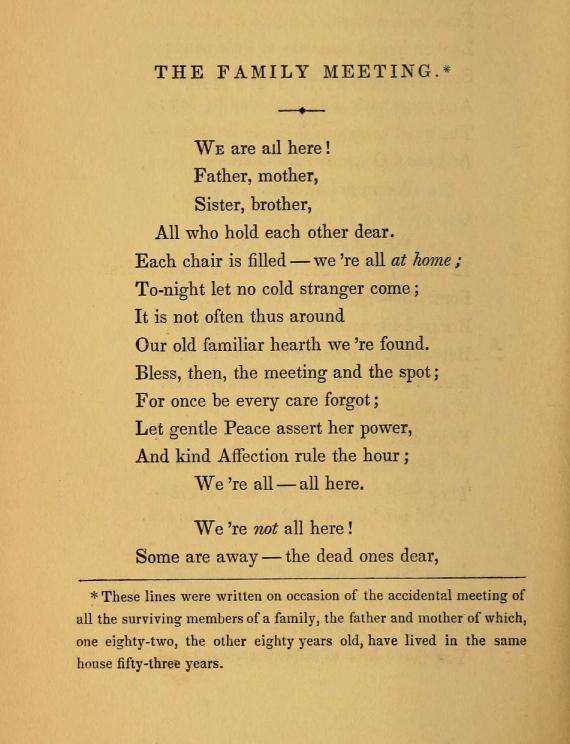 Image of the poem "The Family Meeting"