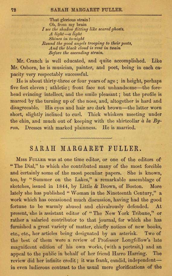 Image of Poe's "Sarah Margaret Fuller"